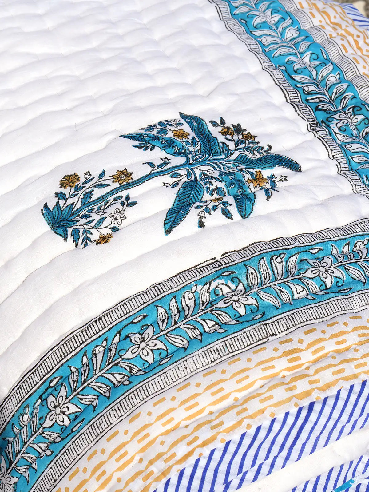 Banana Tree Handstitched Organic Quilt