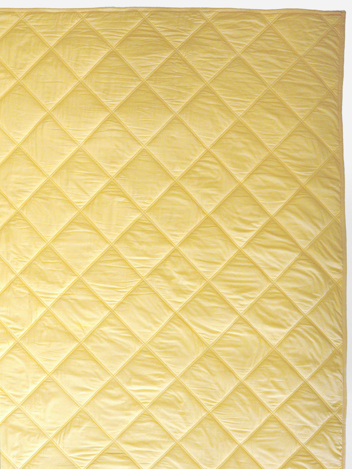 Canary Diamond-Stitched Organic Quilt