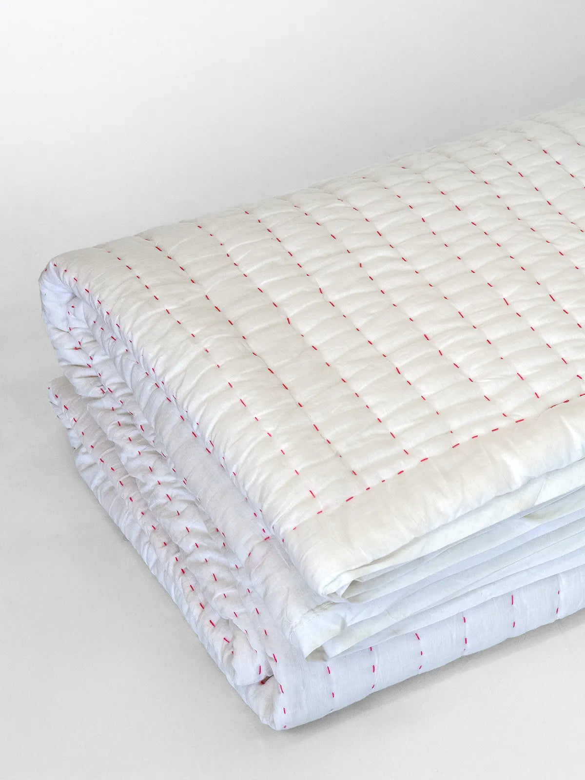 Crimson Handstitched Organic Quilt