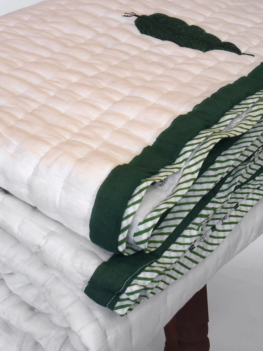 Elle Handstitched Organic Quilt + Free Matching Sheet Set