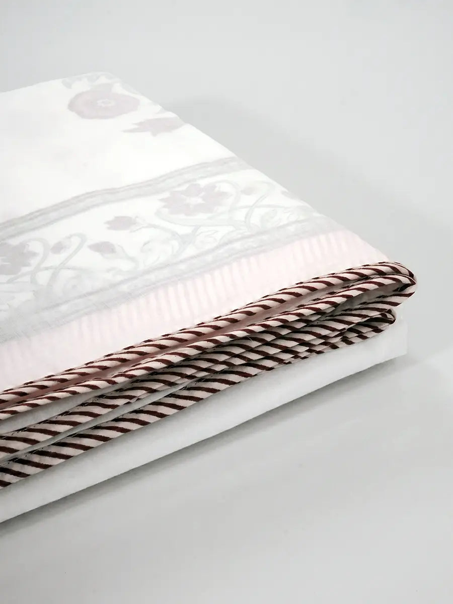 Elora Bloom Organic Muslin Blanket — Hand Block Printed