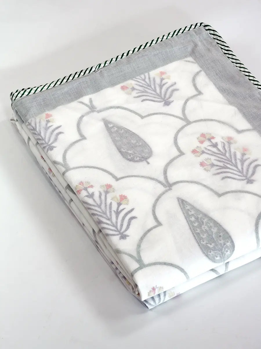 Floral Organic Muslin Blanket — Hand Block Printed