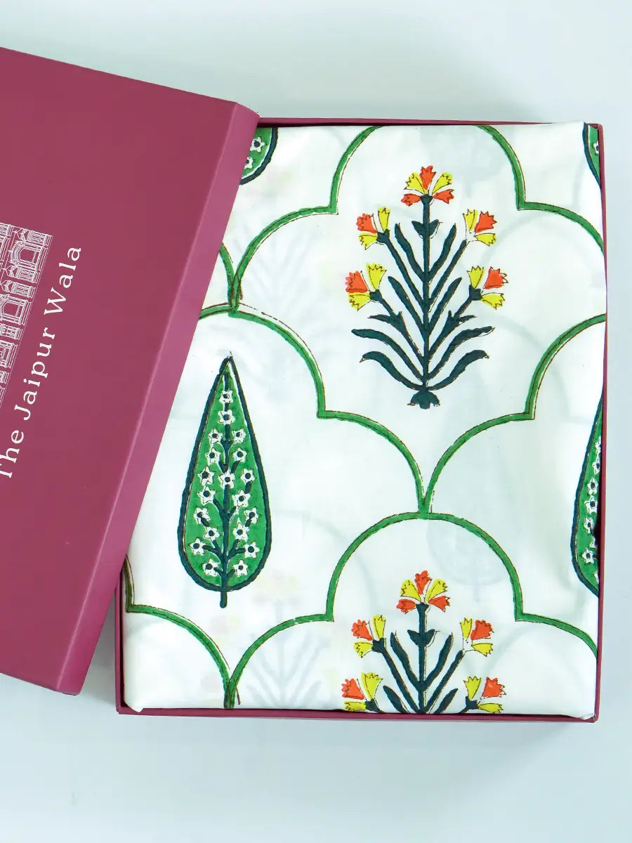 Floral Organic Percale Cotton Sheet Set