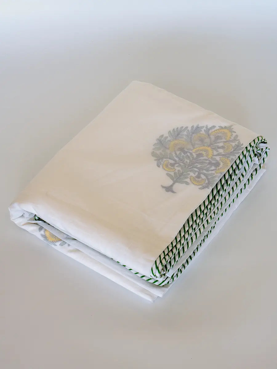 Golden Bloom Organic Cotton Blanket