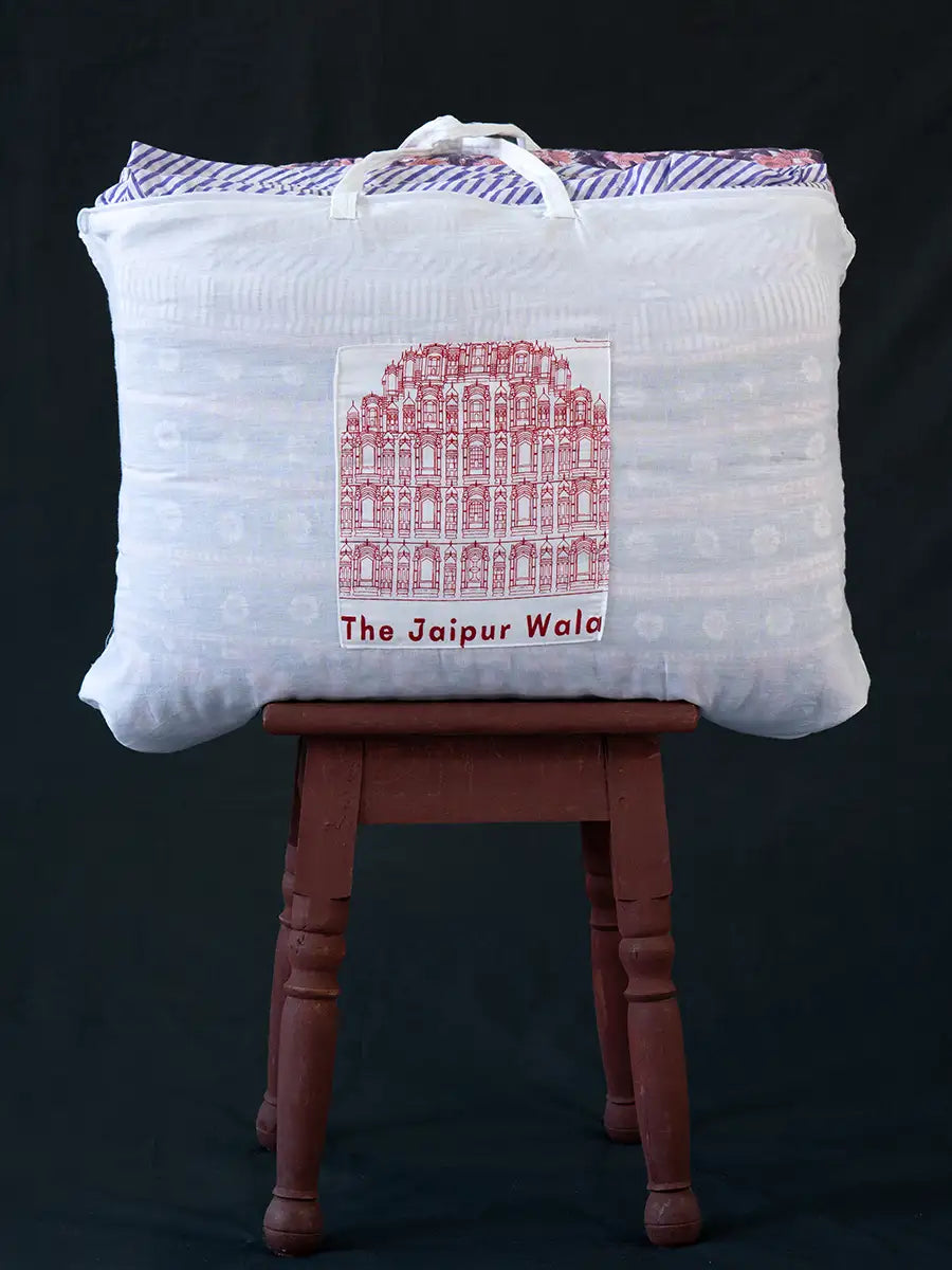 Gulab Bagh Hand Block Muslin Quilt