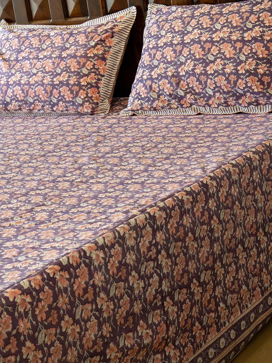 Gulab Bagh Organic Percale Cotton Seet Set