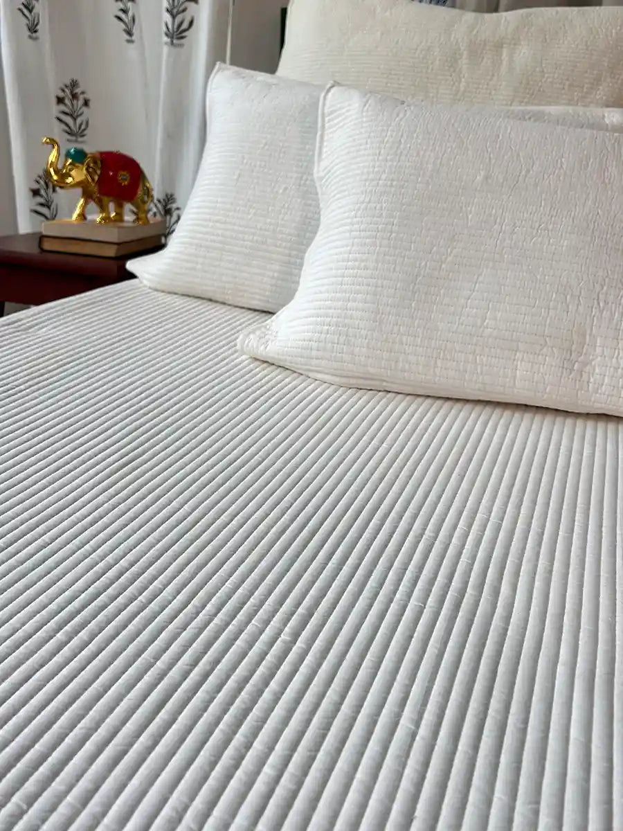 Ivory Organic Cotton Bedspread