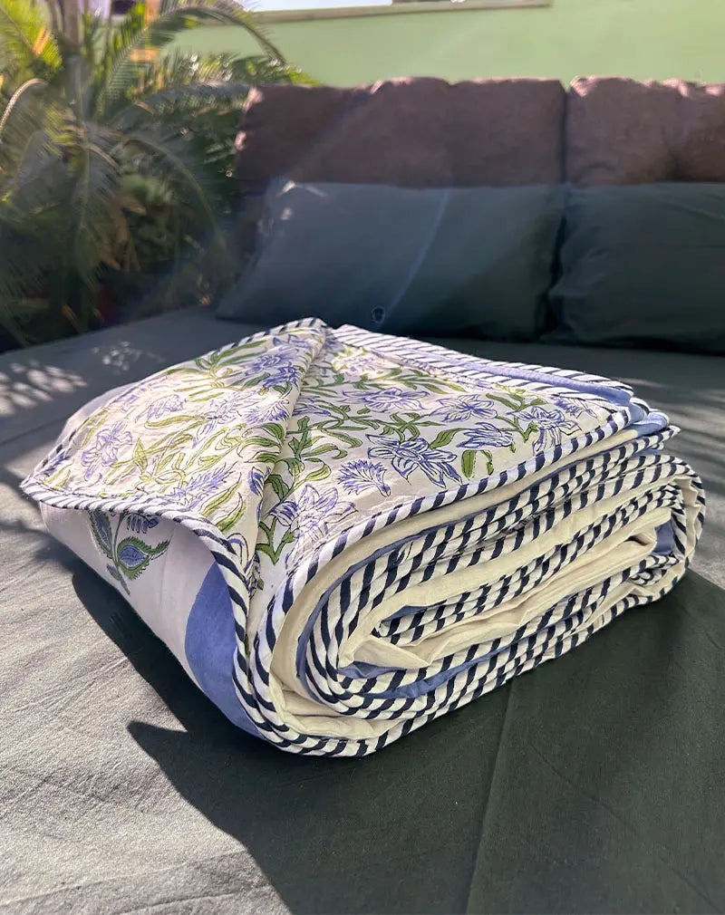 Khawab Organic Hand Block Printed Blanket