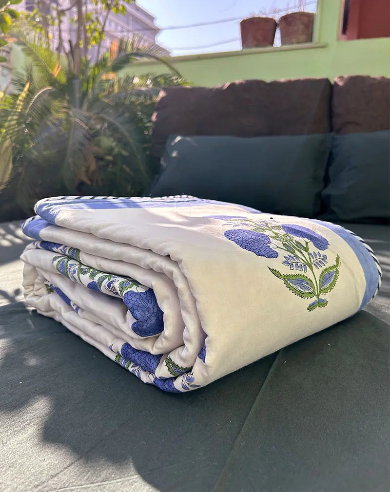 Khawab Organic Hand Block Printed Blanket