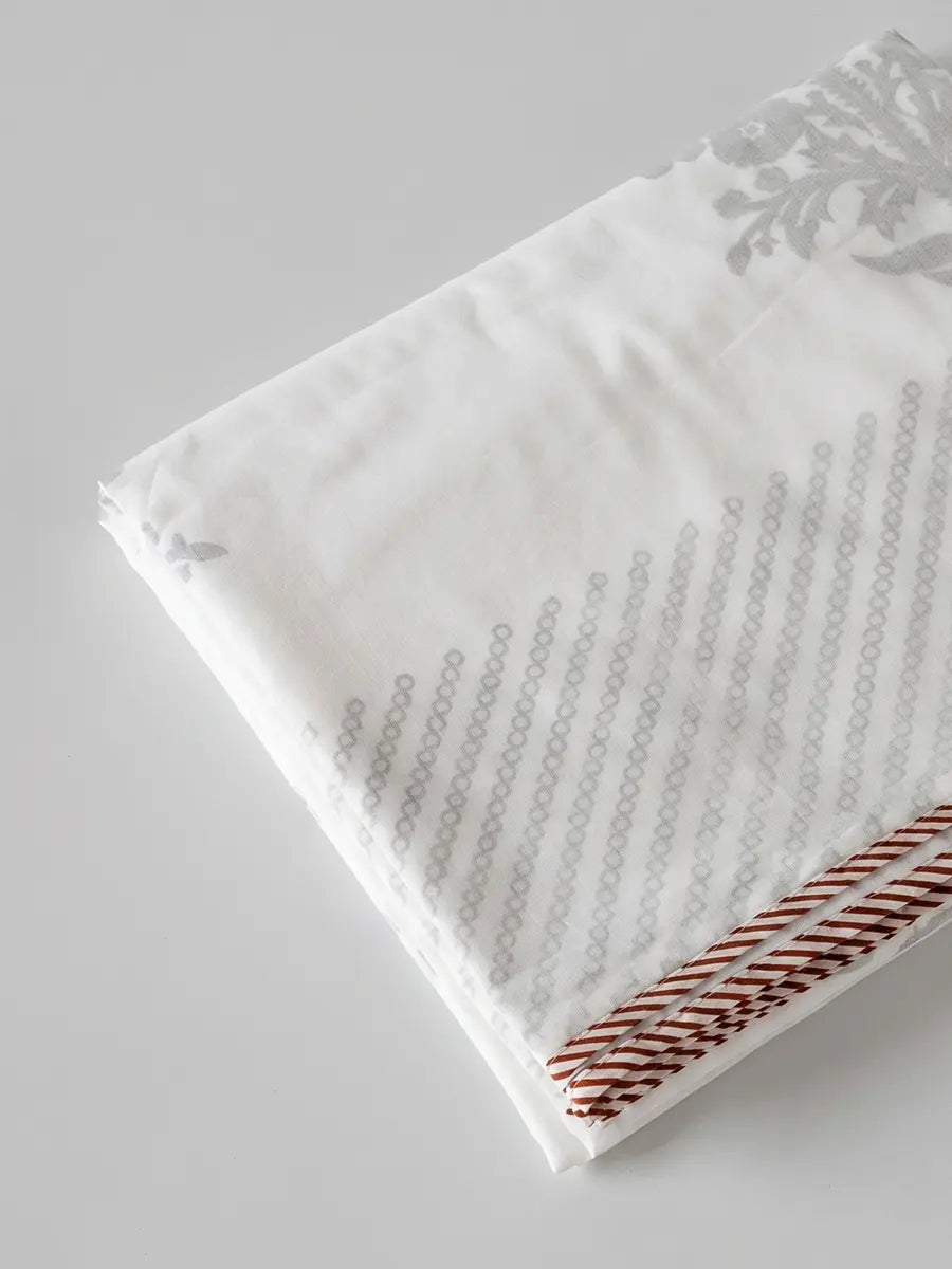 Lush Bloom Organic Muslin Blanket — Hand Block Printed