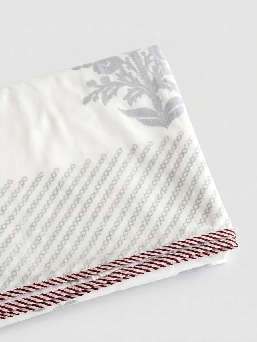 Lush Bloom Organic Muslin Blanket — Hand Block Printed