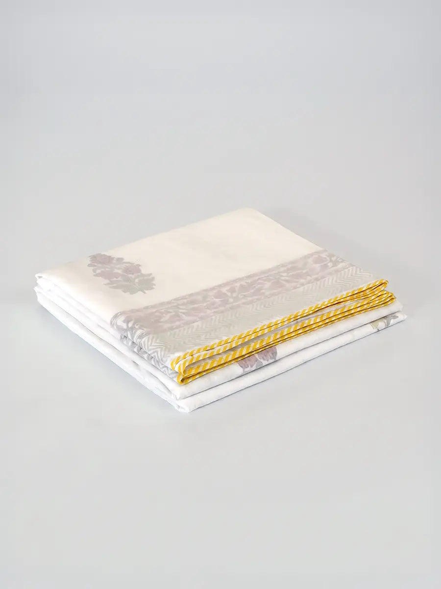 Ona Bloom Organic Muslin Blanket — Hand Block Printed