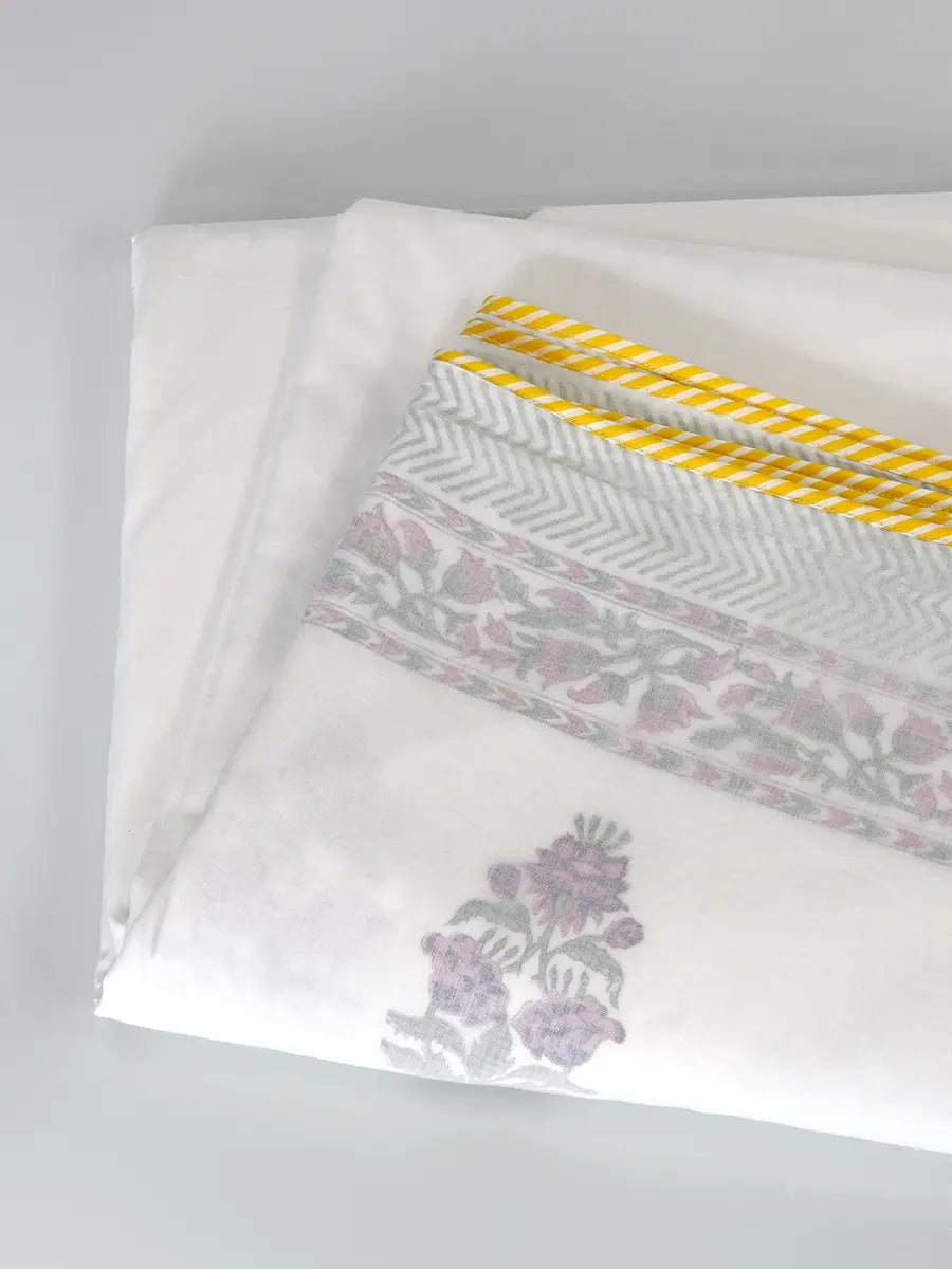 Ona Bloom Organic Muslin Blanket — Hand Block Printed