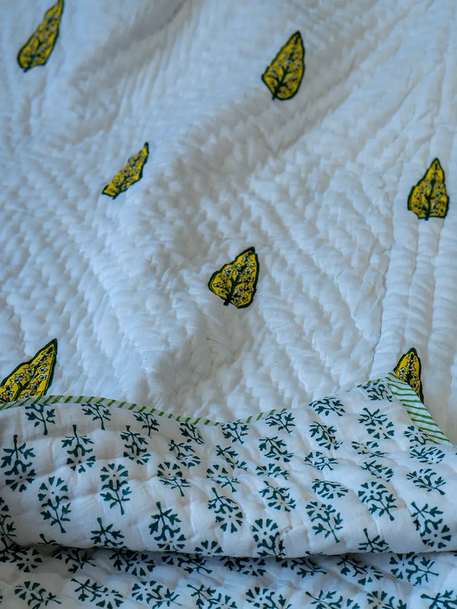 Valley Hand Block Muslin Quilt