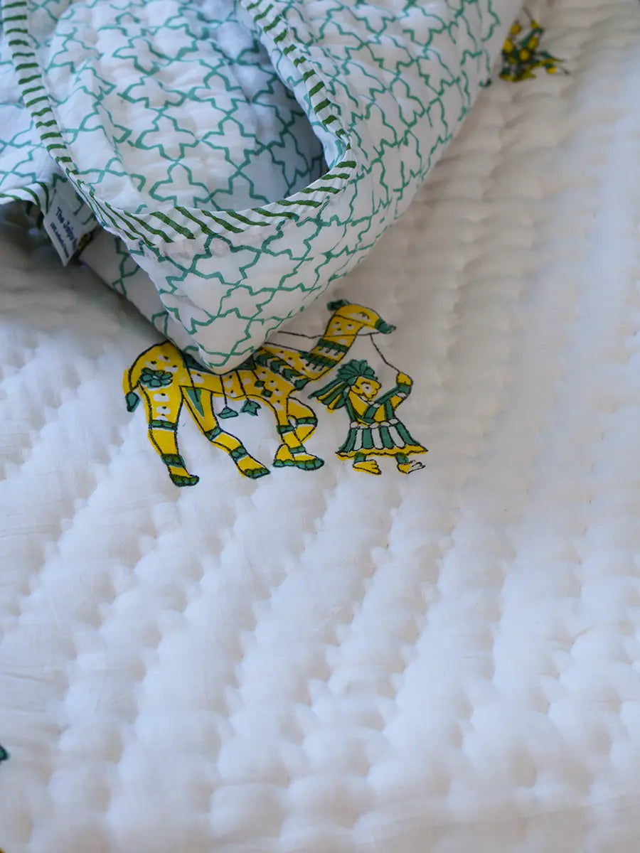 Desert Hand Block Muslin Quilt