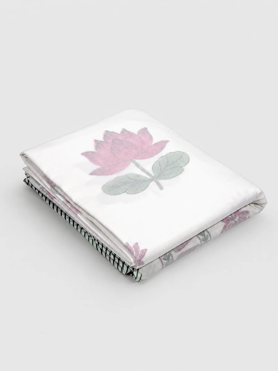 Padma Organic Muslin Blanket — Hand Block Printed