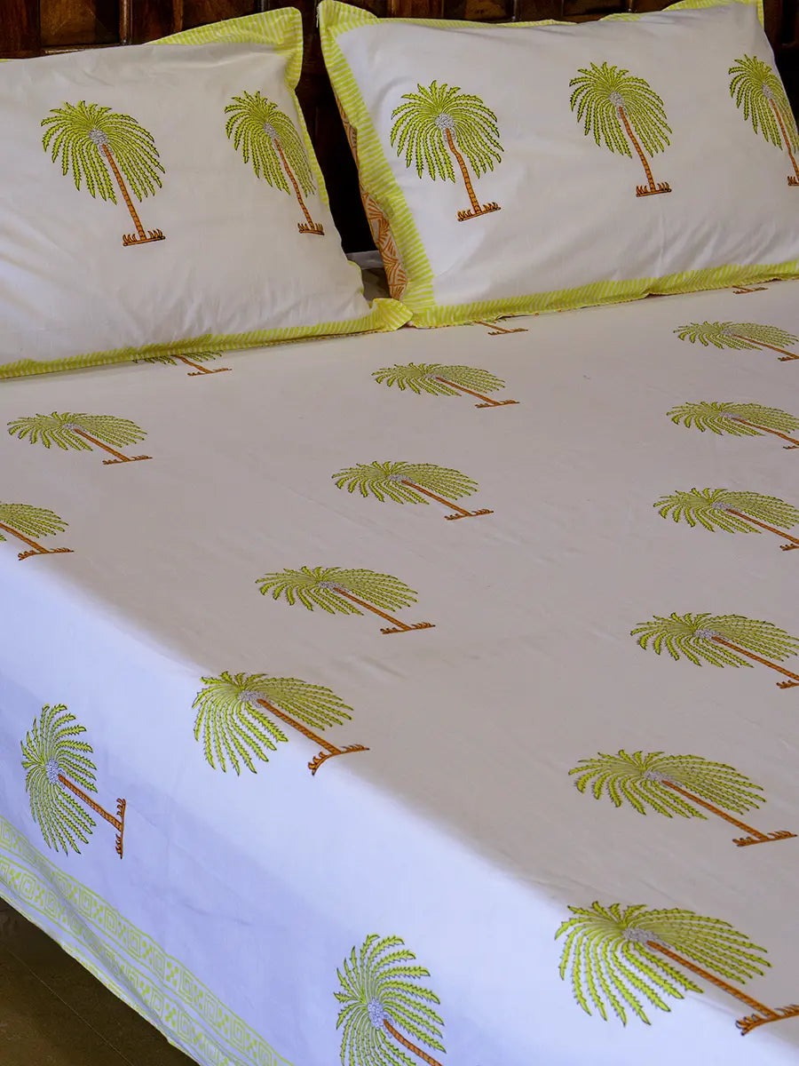Palm Organic Percale Cotton Sheet Set