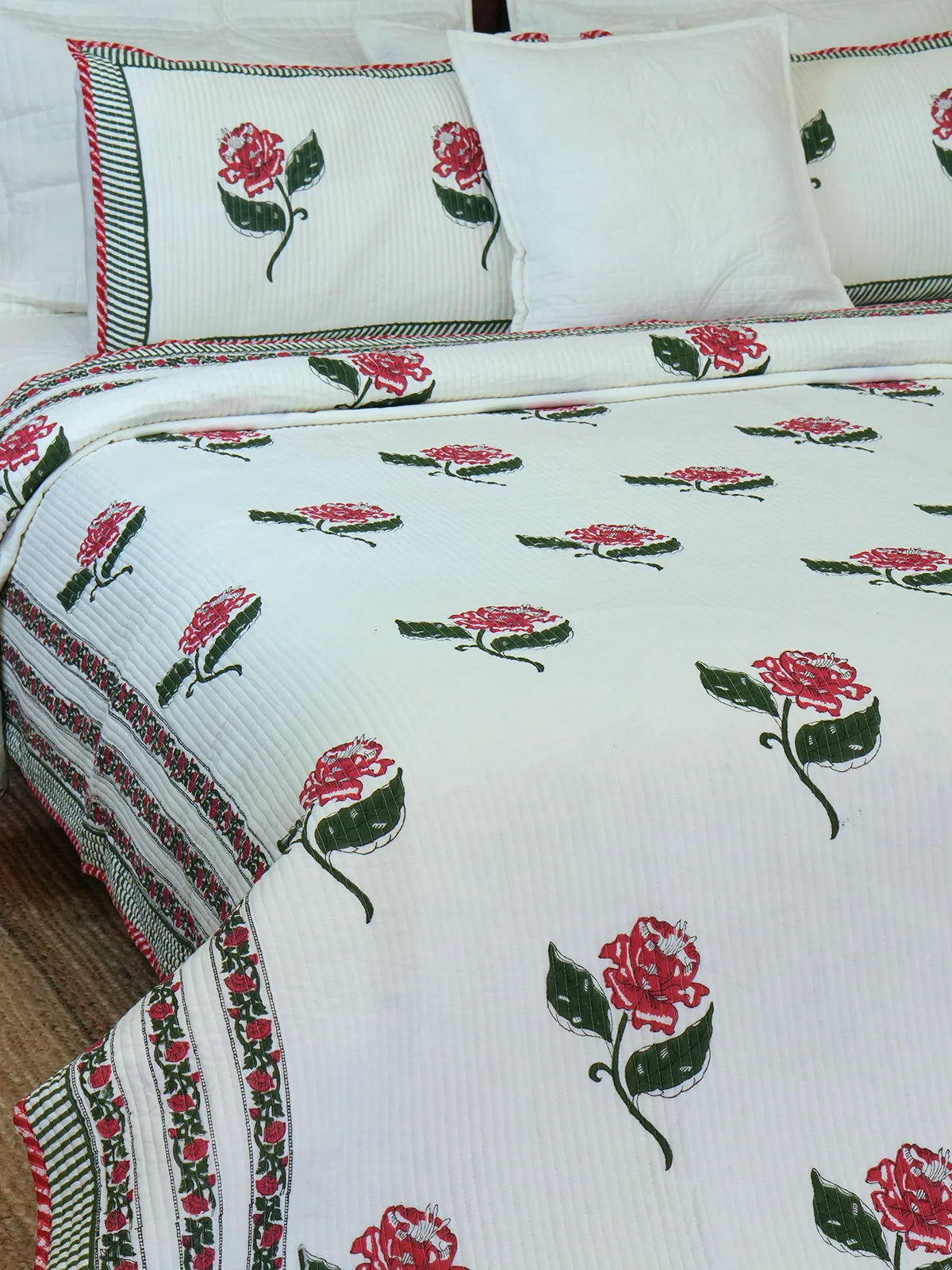 Rose Cotton Bedspread