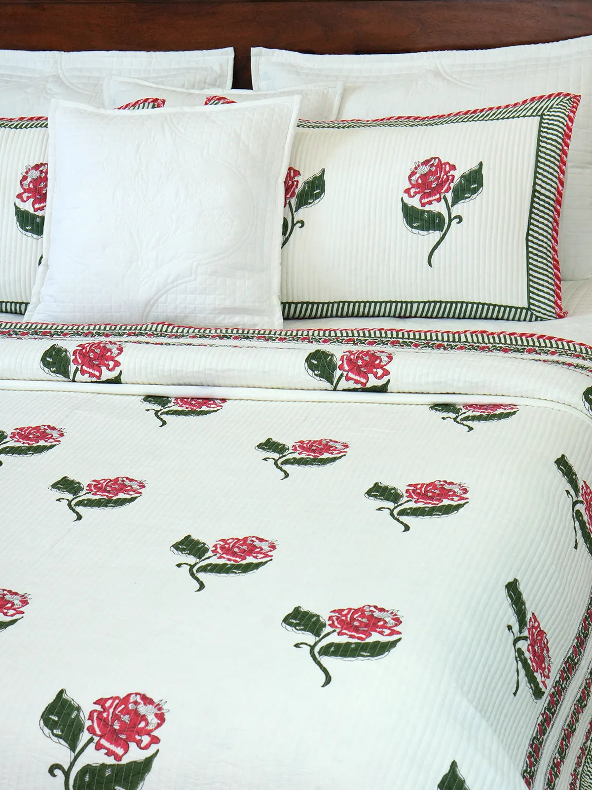 Rose Cotton Bedspread