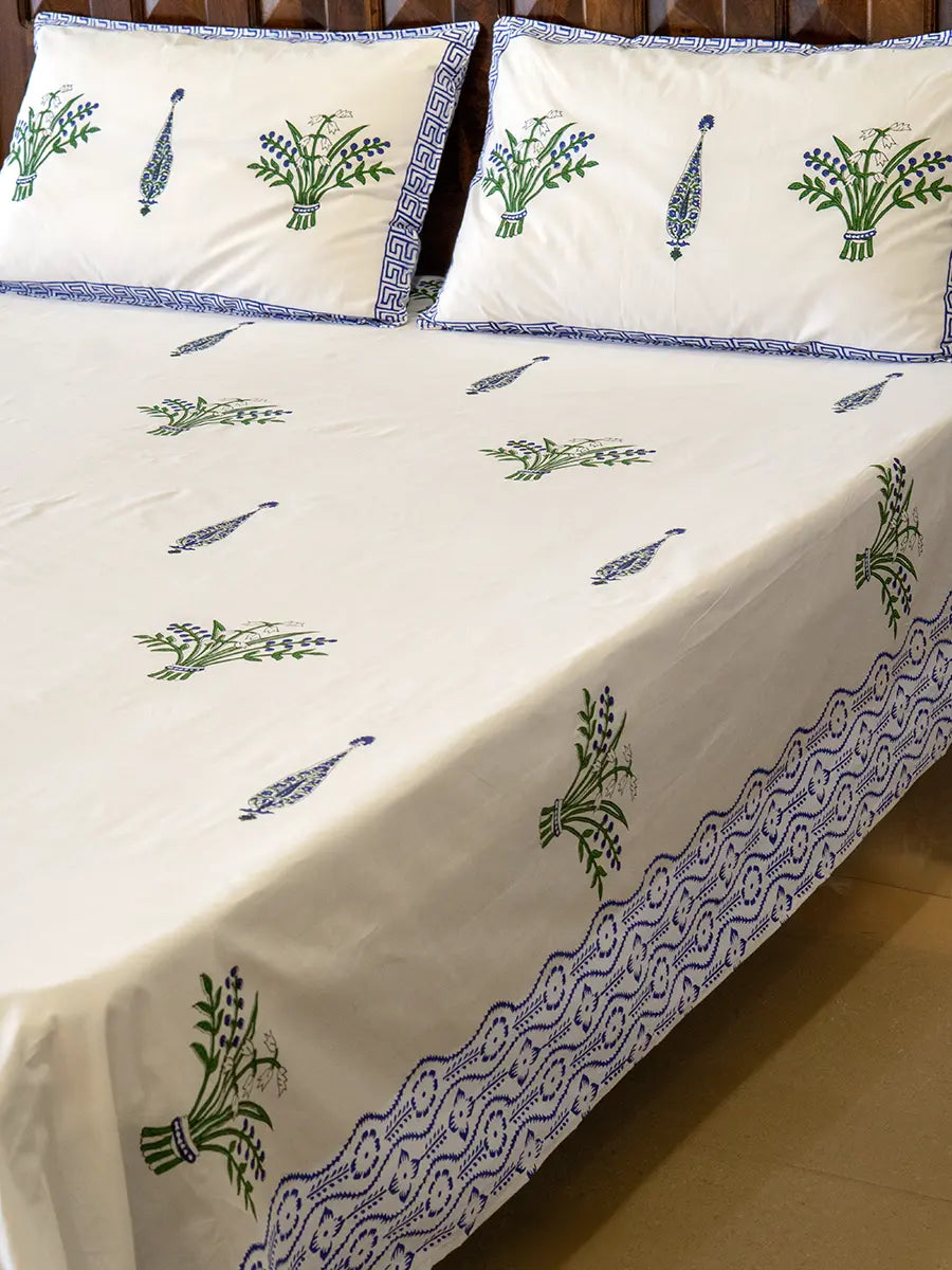 Royal Paisley Organic Percale Cotton Sheet Set
