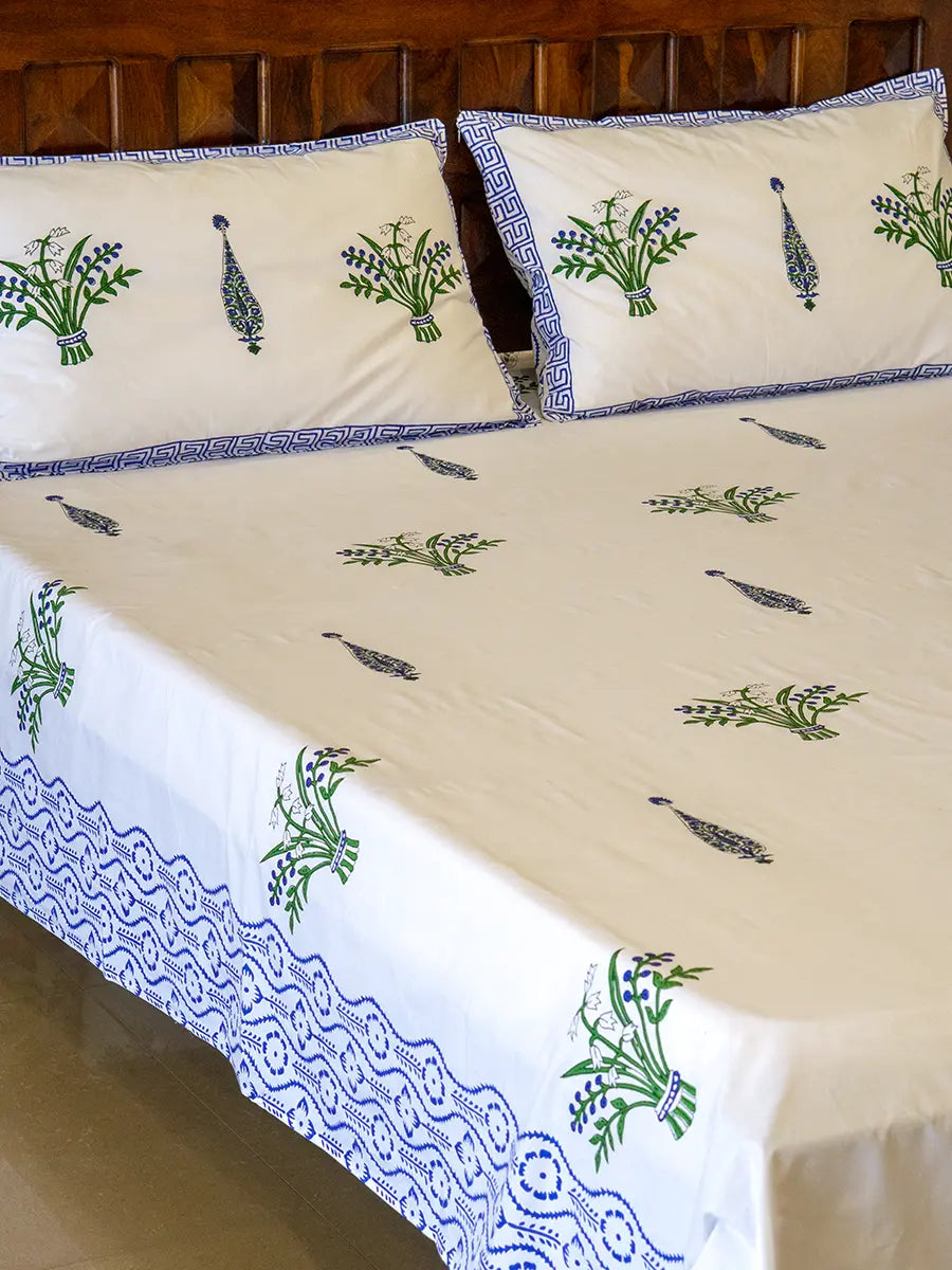 Royal Paisley Organic Percale Cotton Sheet Set