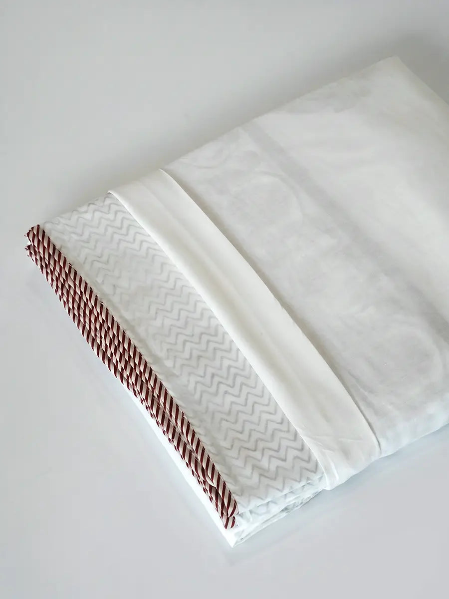 Ruby Bloom Organic Muslin Blanket — Hand Block Printed