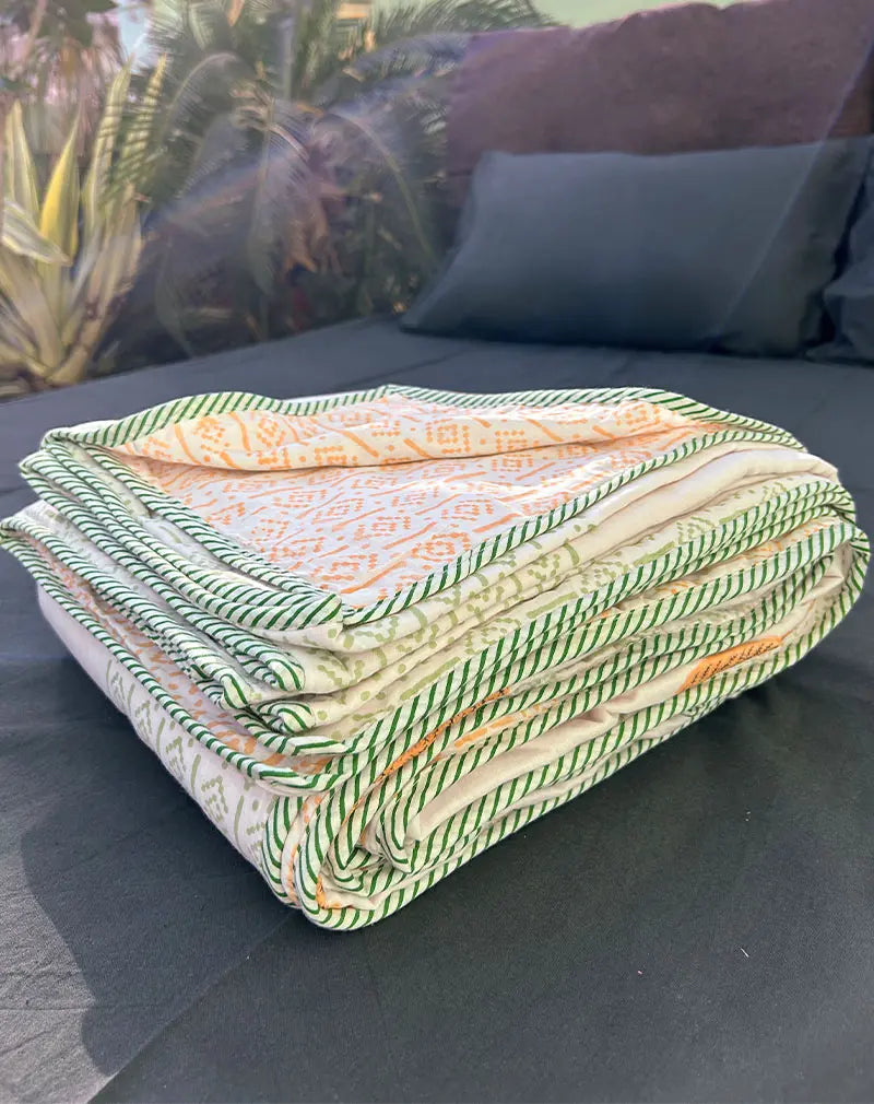 Sapna Organic Hand Block Printed Blanket