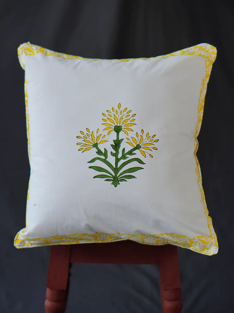 Susan Hand block percale pillow cover