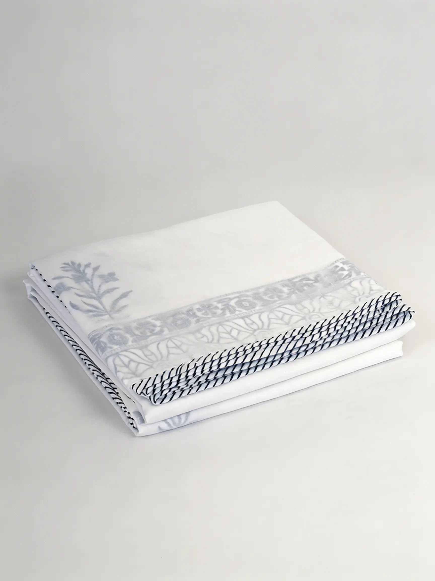 Umber Organic Muslin Blanket — Hand Block Printed