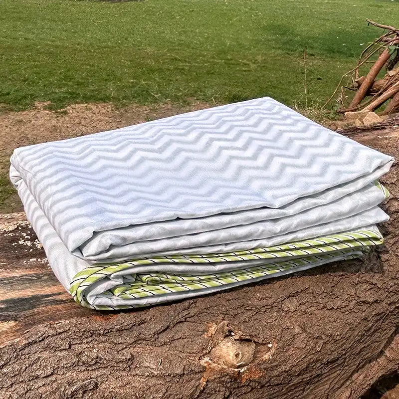 Wavey Organic Hand Block Printed Blanket