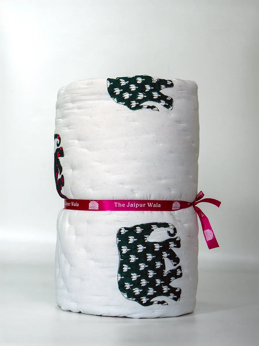 Winter Special Muslin Quilt - Haathi