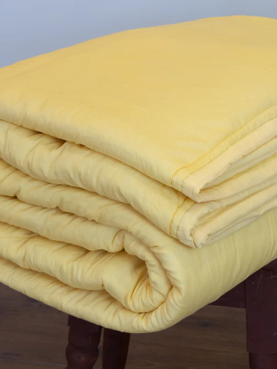 Yellow Organic Muslin Comforter
